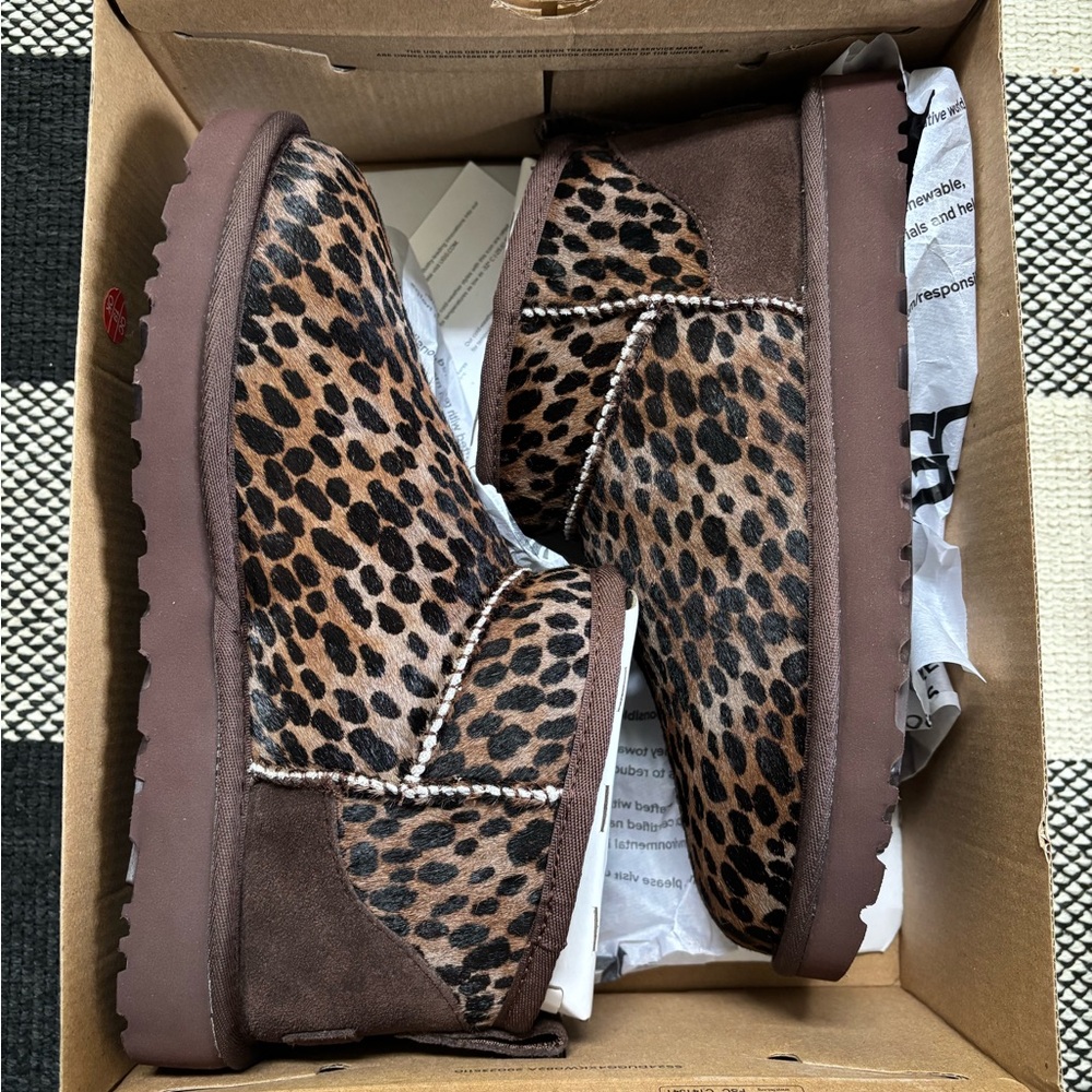 UGG Classic Ultra Mini Caspian Calf Hair Bootie
